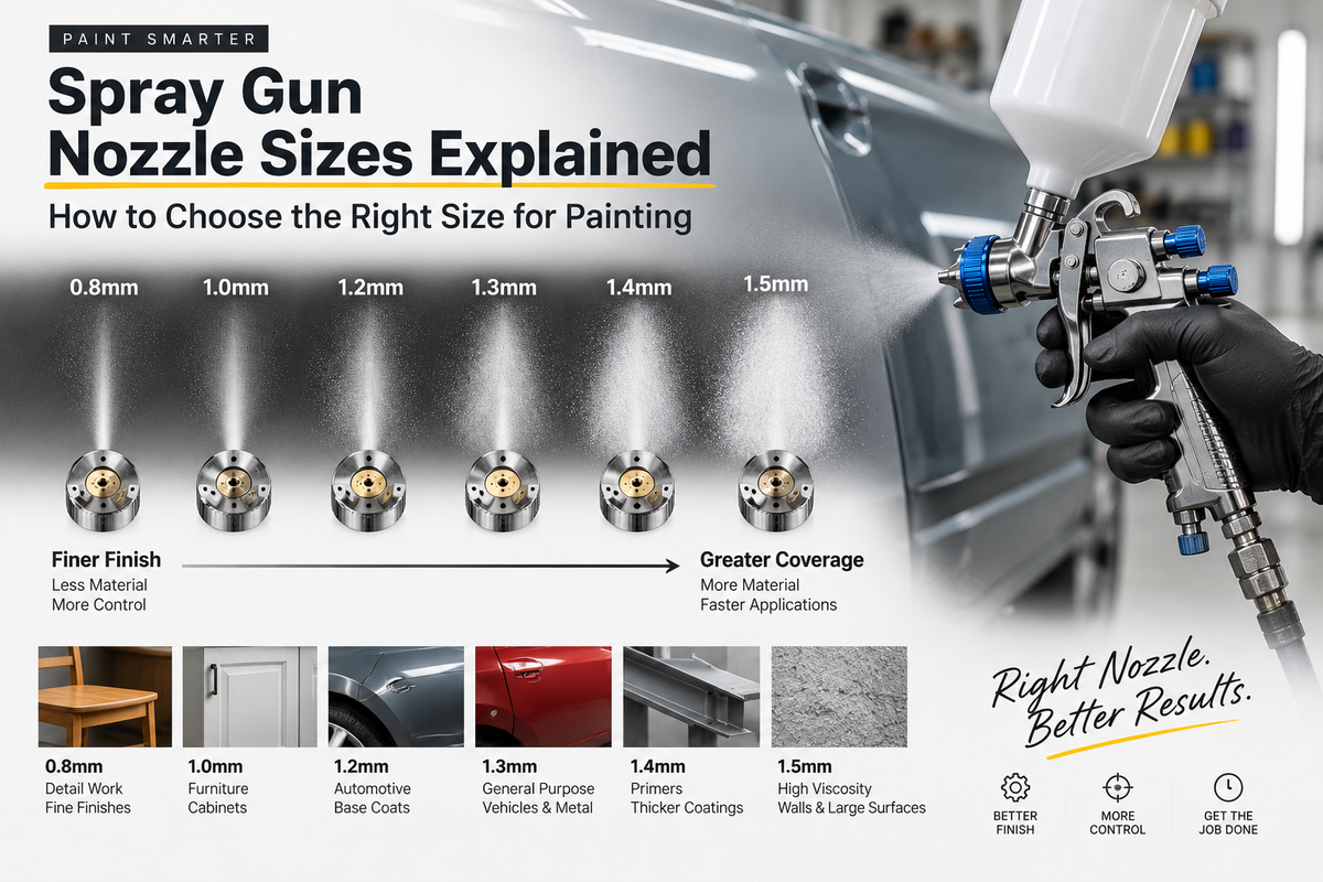 Spray Gun Nozzle Sizes Explained: How to Choose the Right Size for Painting