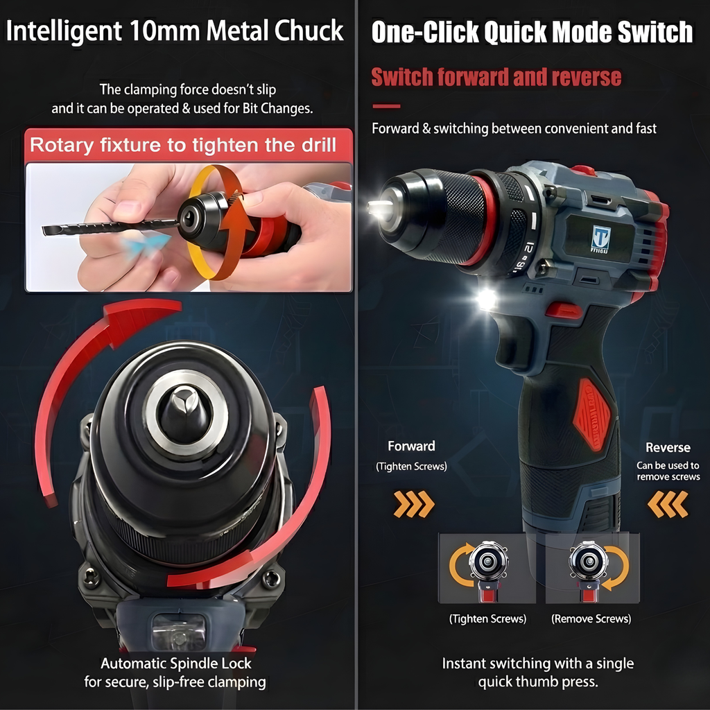 THOR 18V Brushless Cordless Drill Machine - THCD2516B