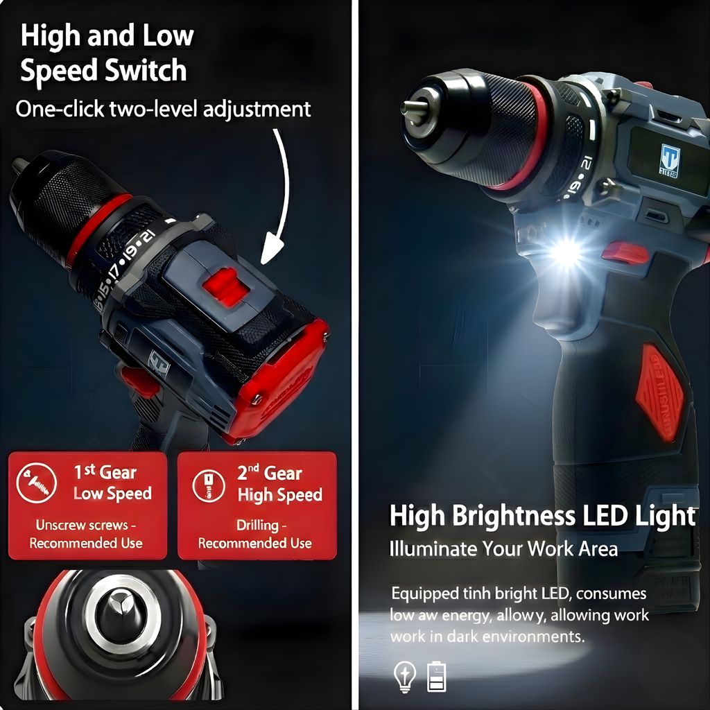 THOR 18V Brushless Cordless Drill Machine - THCD2516B