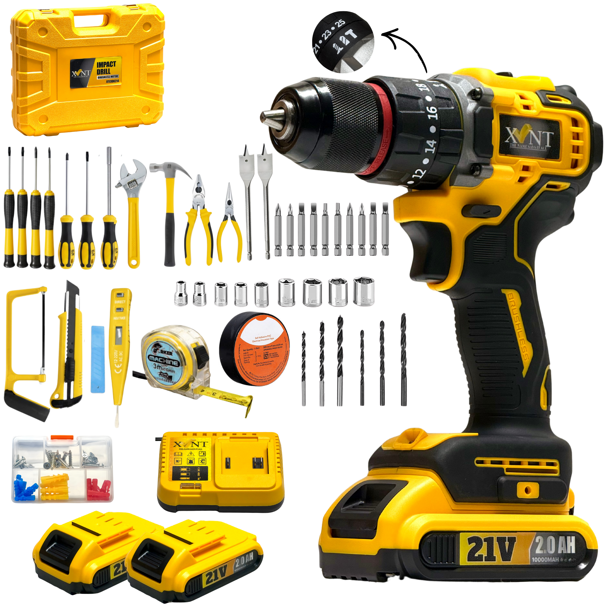 XLNT 21VV Cordless Drill Kit – XTCIDK214