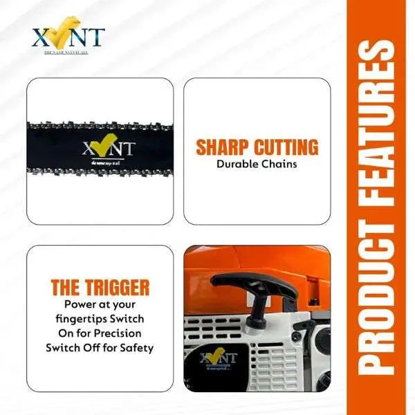 XLNT 52CC Brush Cutter XTBCB 16 - 2-Stroke High-Performance Petrol Brush Cutter for Farming XLNT