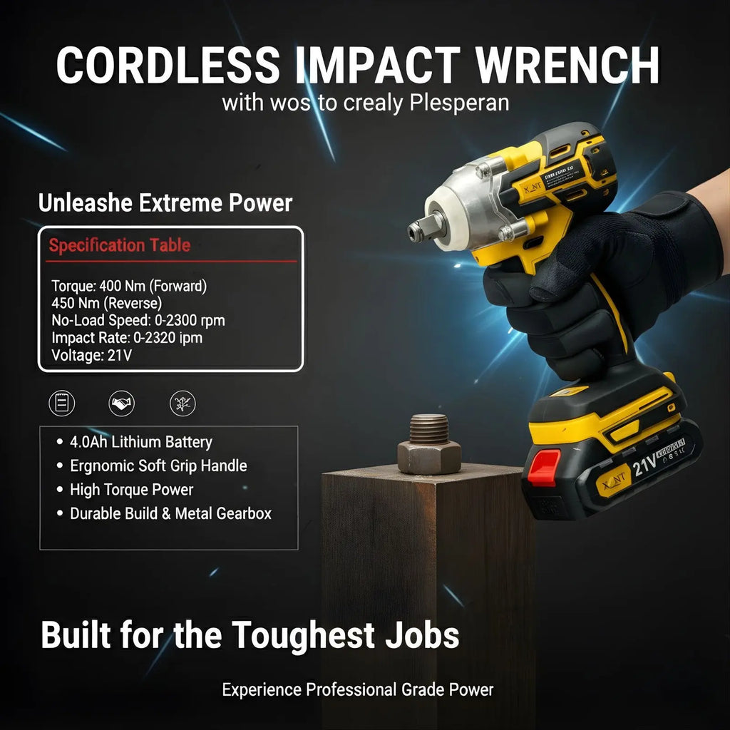 XLNT 21V Heavy Duty Impact Wrench 450Nm – XTCIW 128 XLNT