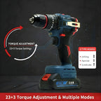 THOR cordless drill kit with metal chuck close up