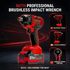 RUTH 4-in-1 Cordless Impact Wrench/Driver Drill - RTCIWK 1