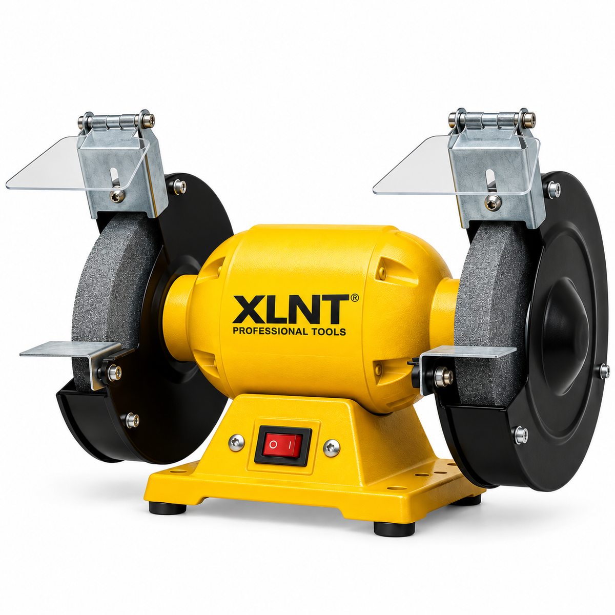 XTBG55200 200W bench grinder with dual 150mm grinding wheels and spark guards