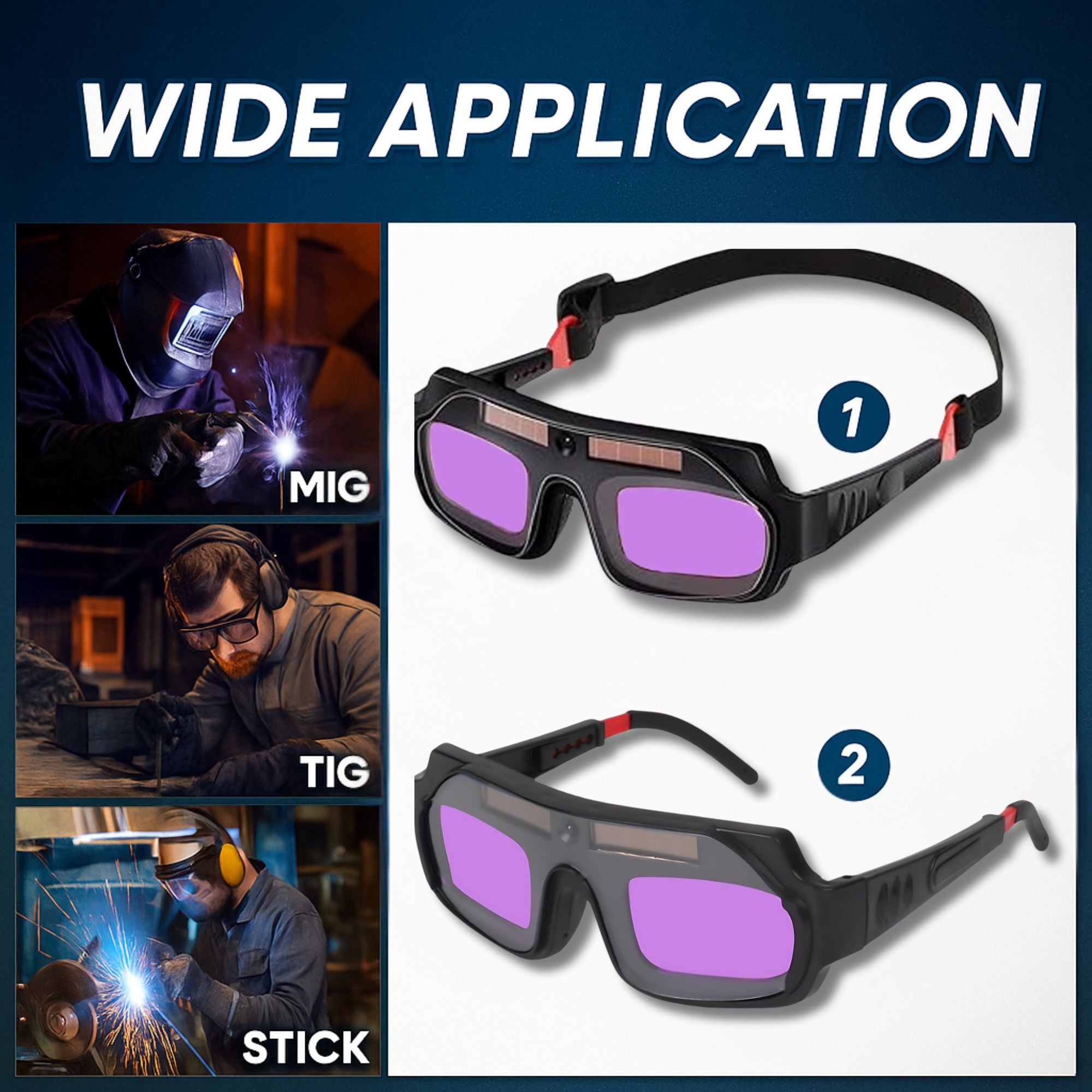 XLNT Auto‑Darkening Welding Goggles - XTWA-191