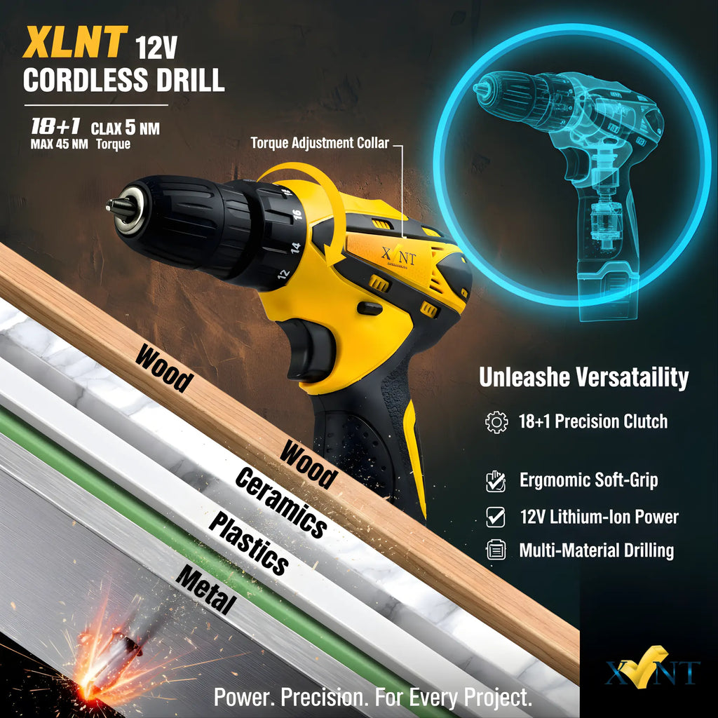 XLNT 12V Cordless Drill Machine Tool Kit – XTCDS 126 XLNT