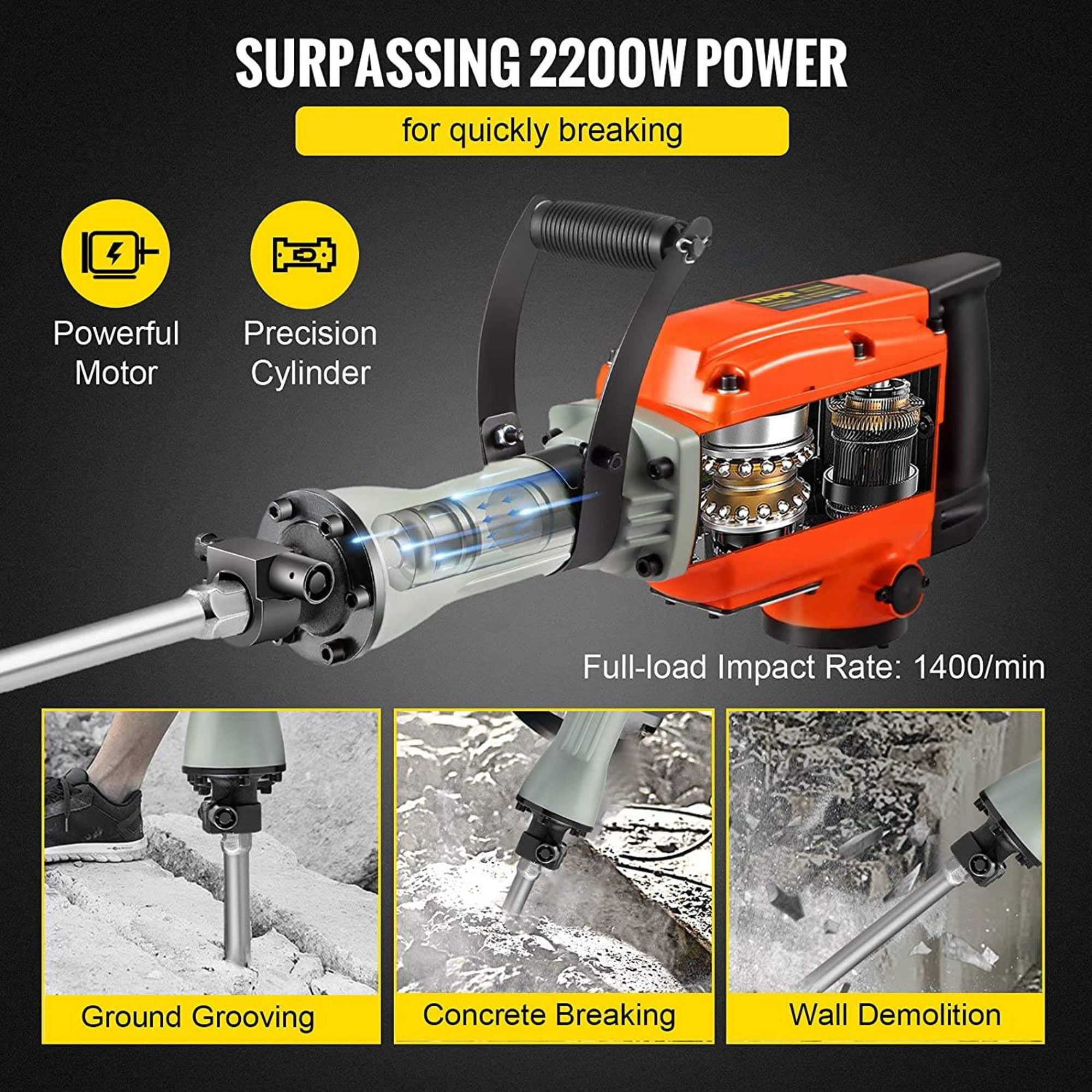 DOXS Demolition Hammer HEX 1650W 15KG – DX 1306