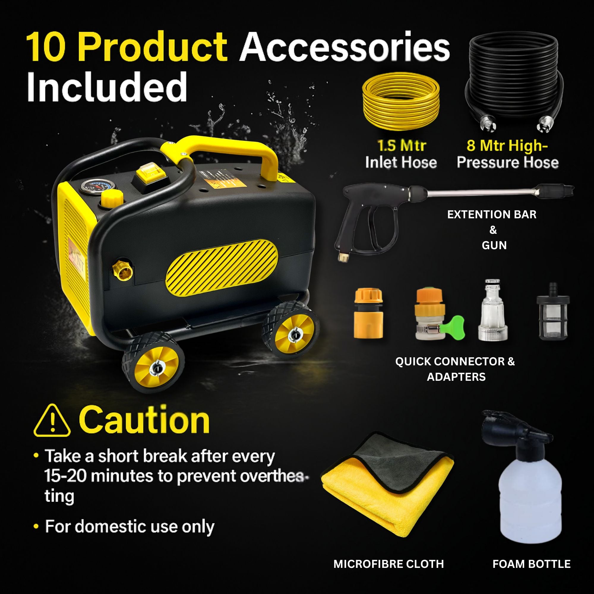 XLNT High Pressure Washer 3000W 300 BAR – XTHPW 34