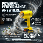XLNT Cordless Blower 21V — Storm Machine XTCAD170, 2800RPM Battery Blower with 2 Lithium Batteries & Carry Case