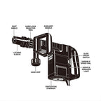 THOR 1500W Demolition Hammer 11-DJ - 11KG HEX Breaker for Heavy Duty Concrete Breaking