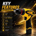 XLNT 12V Cordless Metal Chuck Drill Machine Tool Kit – XTCDKMC284 XLNT