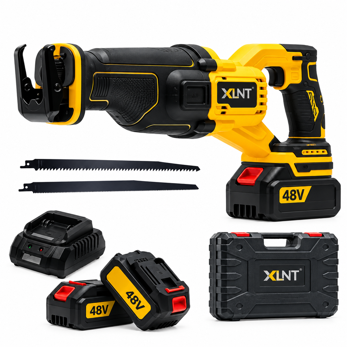 XTCRS76 48V cordless reciprocating saw with 200mm metal and 250mm timber cutting capacity