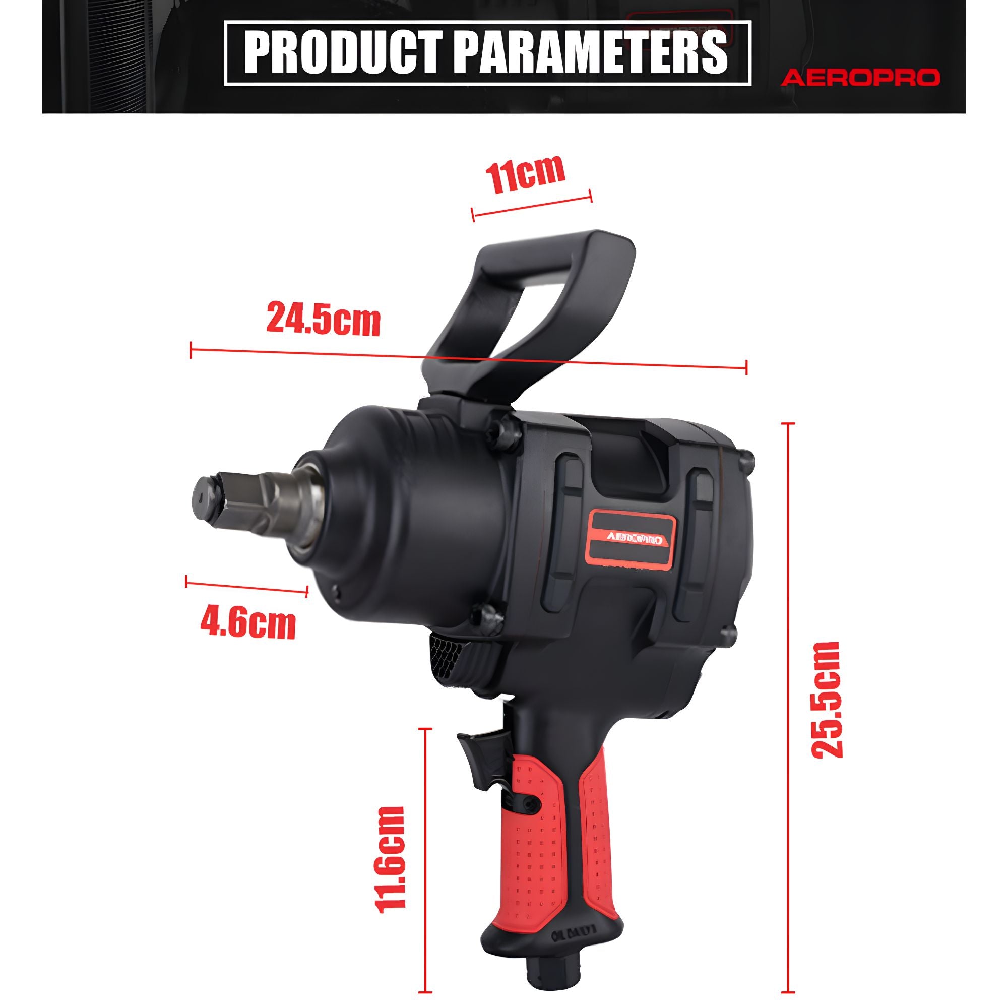 Aeropro Pneumatic Impact Wrench 3/4″ 1600Nm – AP7462
