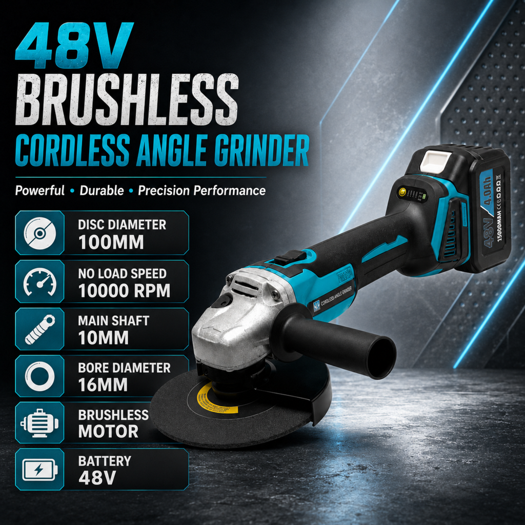 THOR 48V brushless 100mm cordless angle grinder