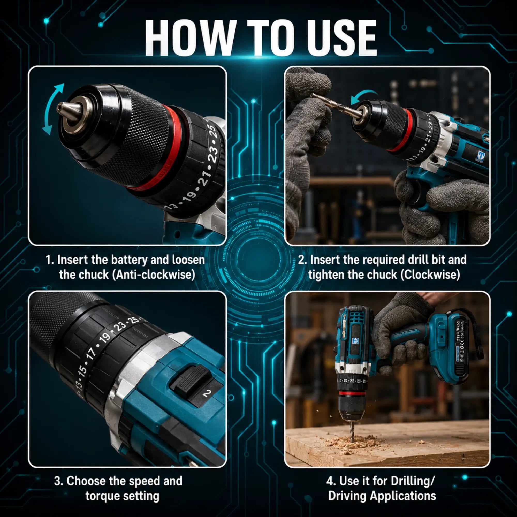 THOR 21V drill machine for furniture assembly
