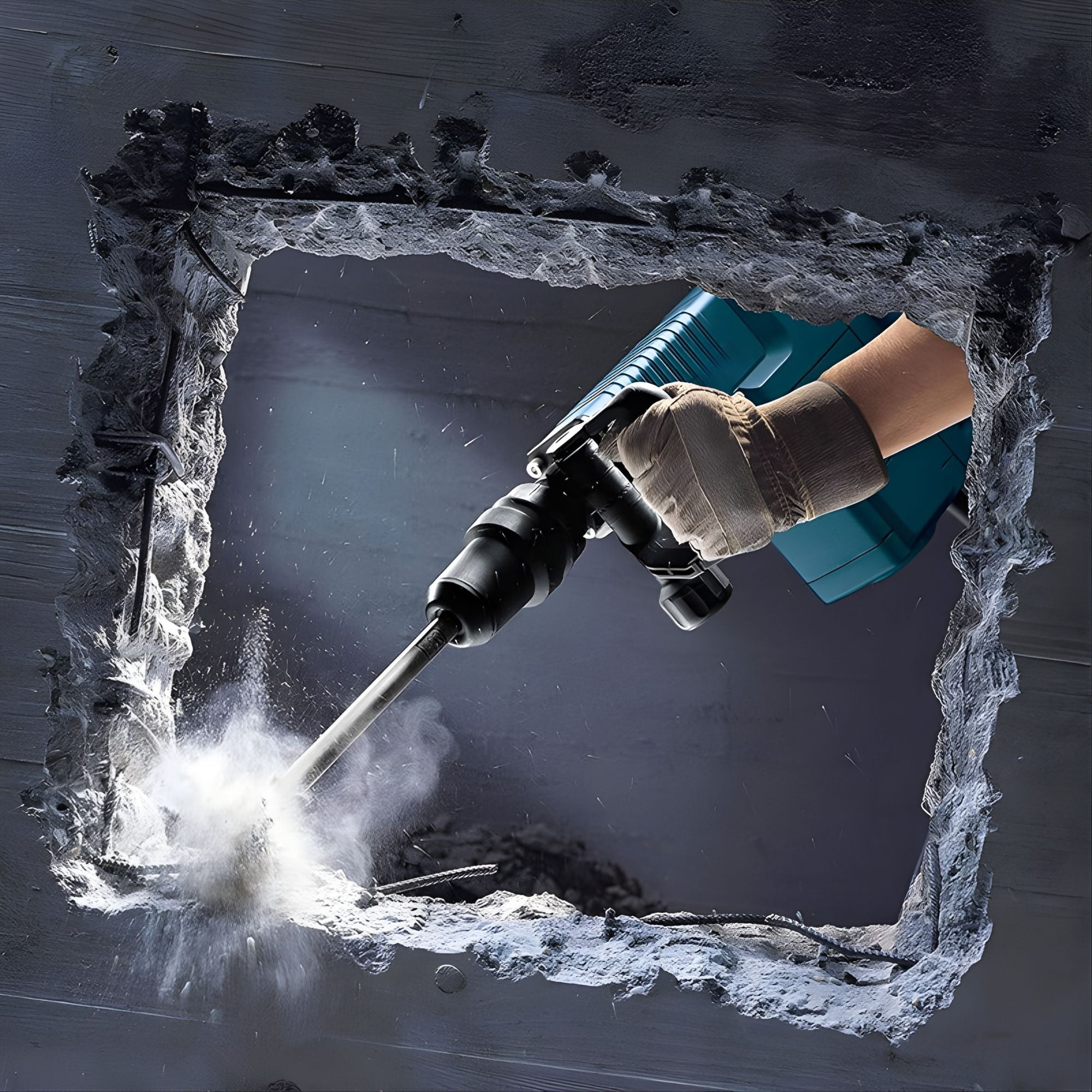THOR 1500W Demolition Hammer 11-DJ - 11KG HEX Breaker for Heavy Duty Concrete Breaking