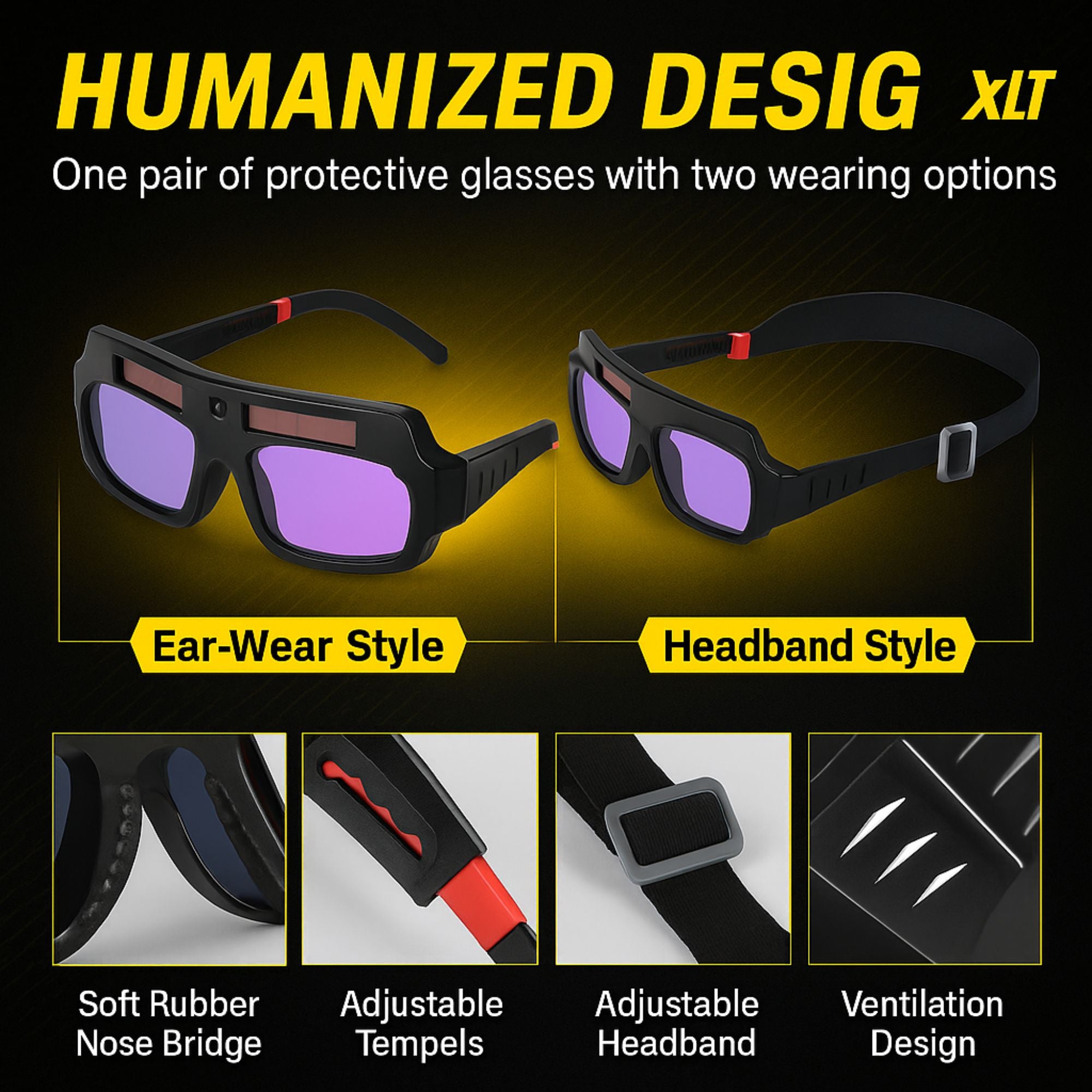 XLNT Auto‑Darkening Welding Goggles - XTWA-191