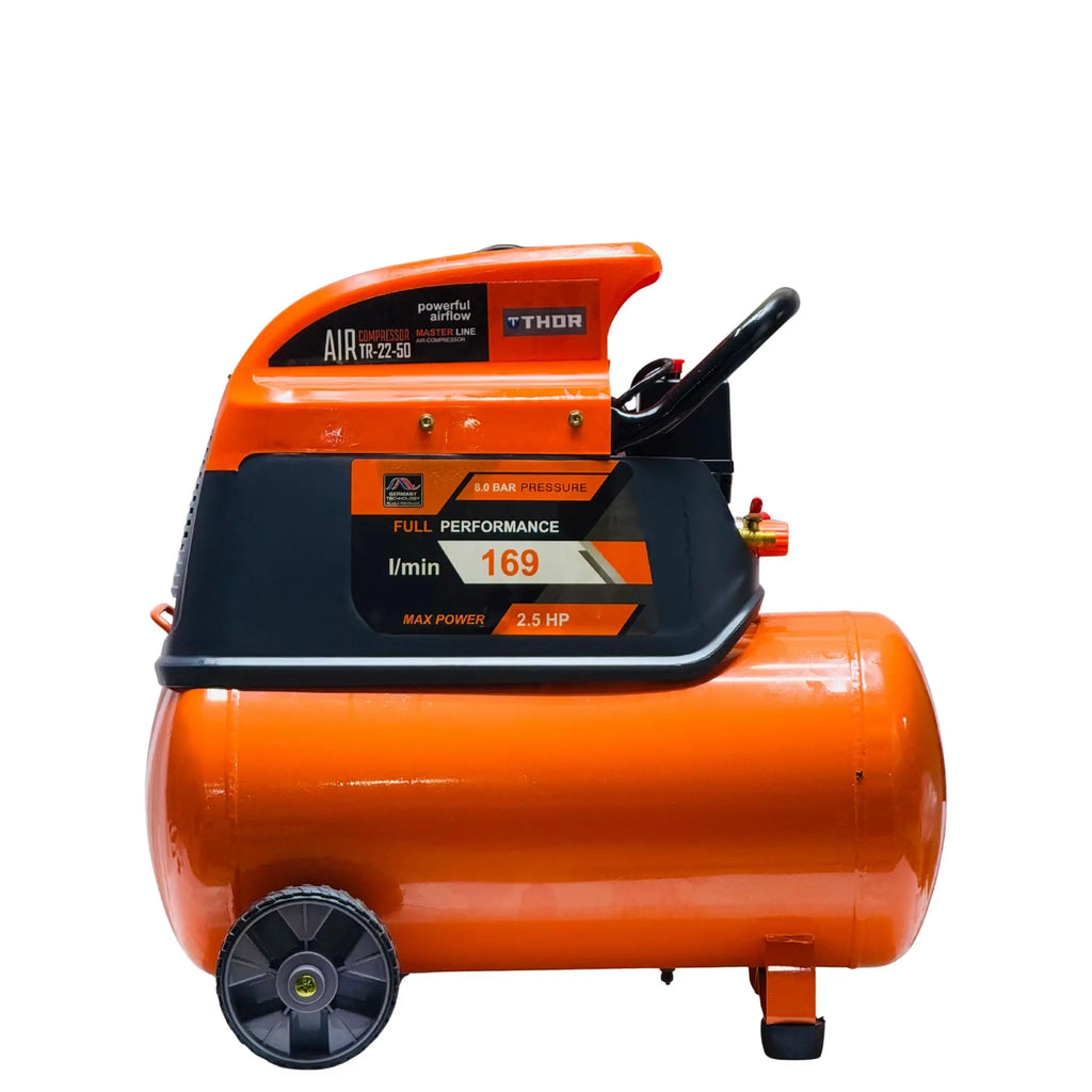 THOR 50L Oil Air Compressor TR22-50 - Heavy Duty Lubricated Compressor for Workshop THOR