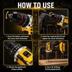 21V cordless drill for wood plastic and light metal drilling
