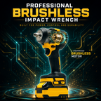 XLNT 48V Cordless Impact Wrench 650Nm Brushless – 4-in-1 Socket Wrench Screwdriver Drill Nut Driver | 1/2" Drive - XTCIWK216