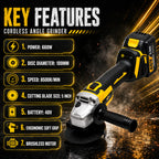 XLNT 125mm cordless angle grinder for cutting and grinding