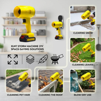 XLNT Cordless Blower 21V — Storm Machine XTCAD170, 2800RPM Battery Blower with 2 Lithium Batteries & Carry Case