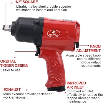 Aeropro Air Pneumatic Impact Wrench 1/2″ – A398