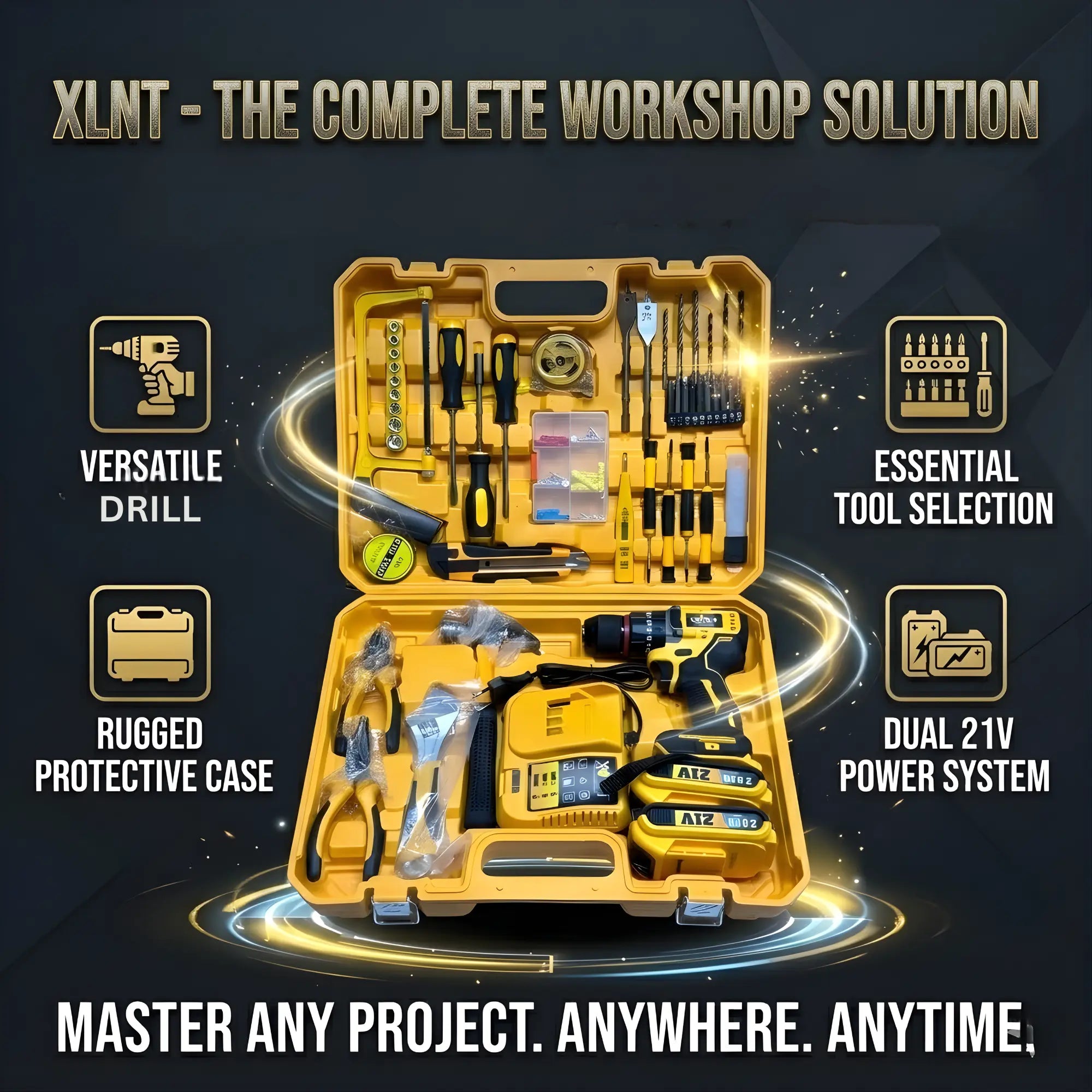 XLNT 21VV Cordless Drill Kit – XTCIDK214 XLNT
