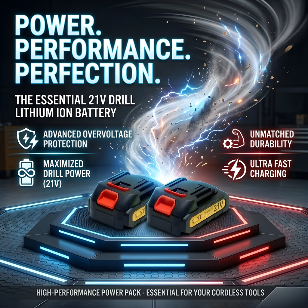 XLNT Cordless Blower 21V — Storm Machine XTCAD170, 2800RPM Battery Blower with 2 Lithium Batteries & Carry Case