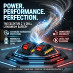 XLNT Cordless Blower 21V — Storm Machine XTCAD170, 2800RPM Battery Blower with 2 Lithium Batteries & Carry Case