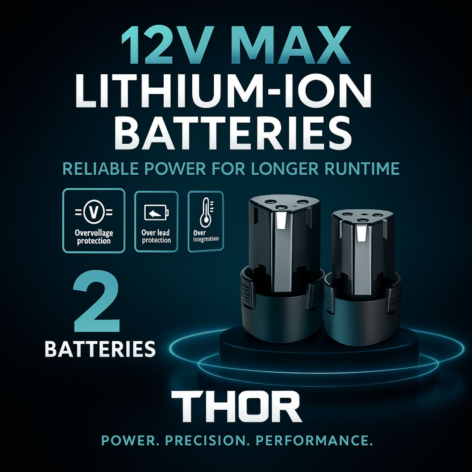 THOR 12V Cordless Drill Driver Kit - THCD 12