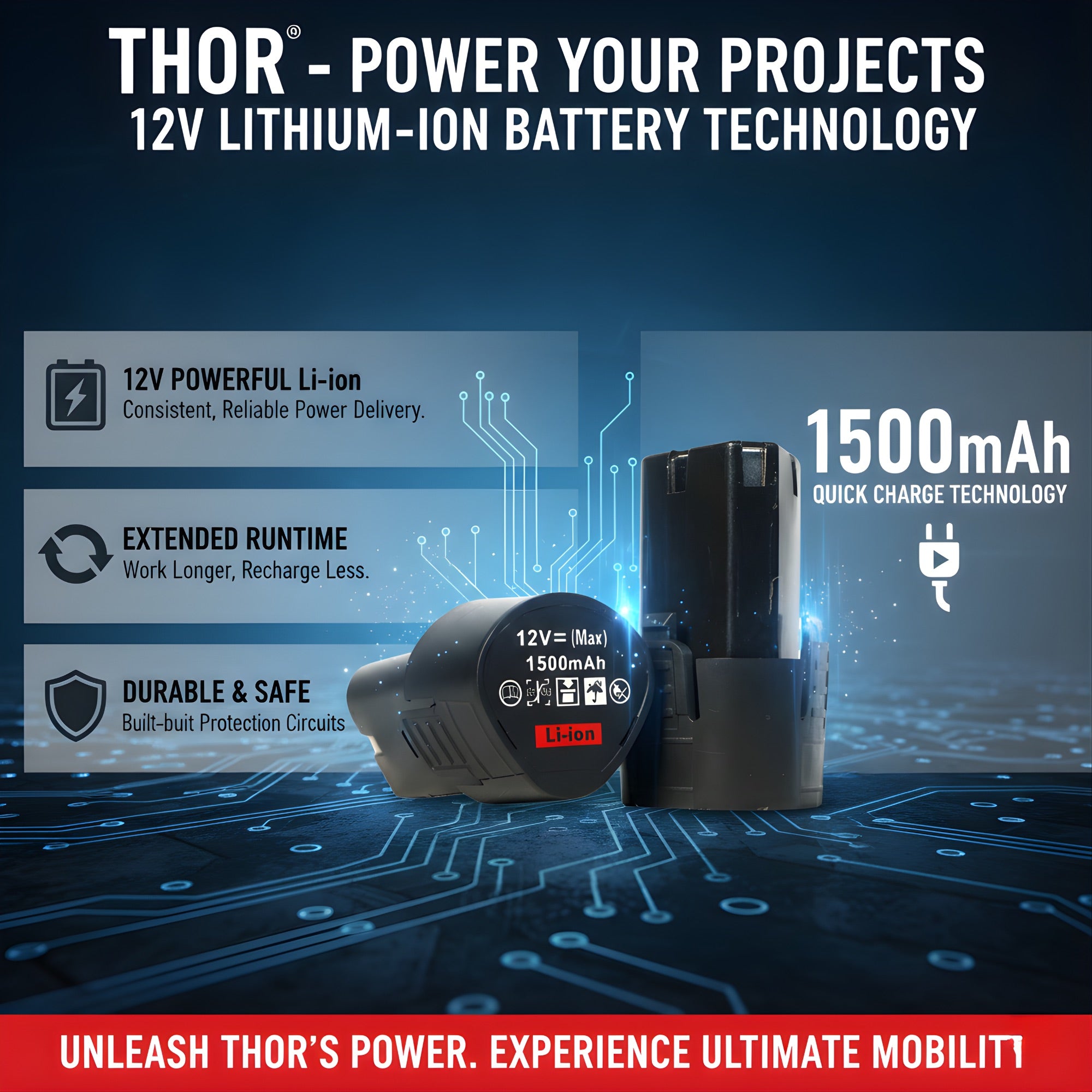 THOR 12V Cordless Drill Kit – THCDK27