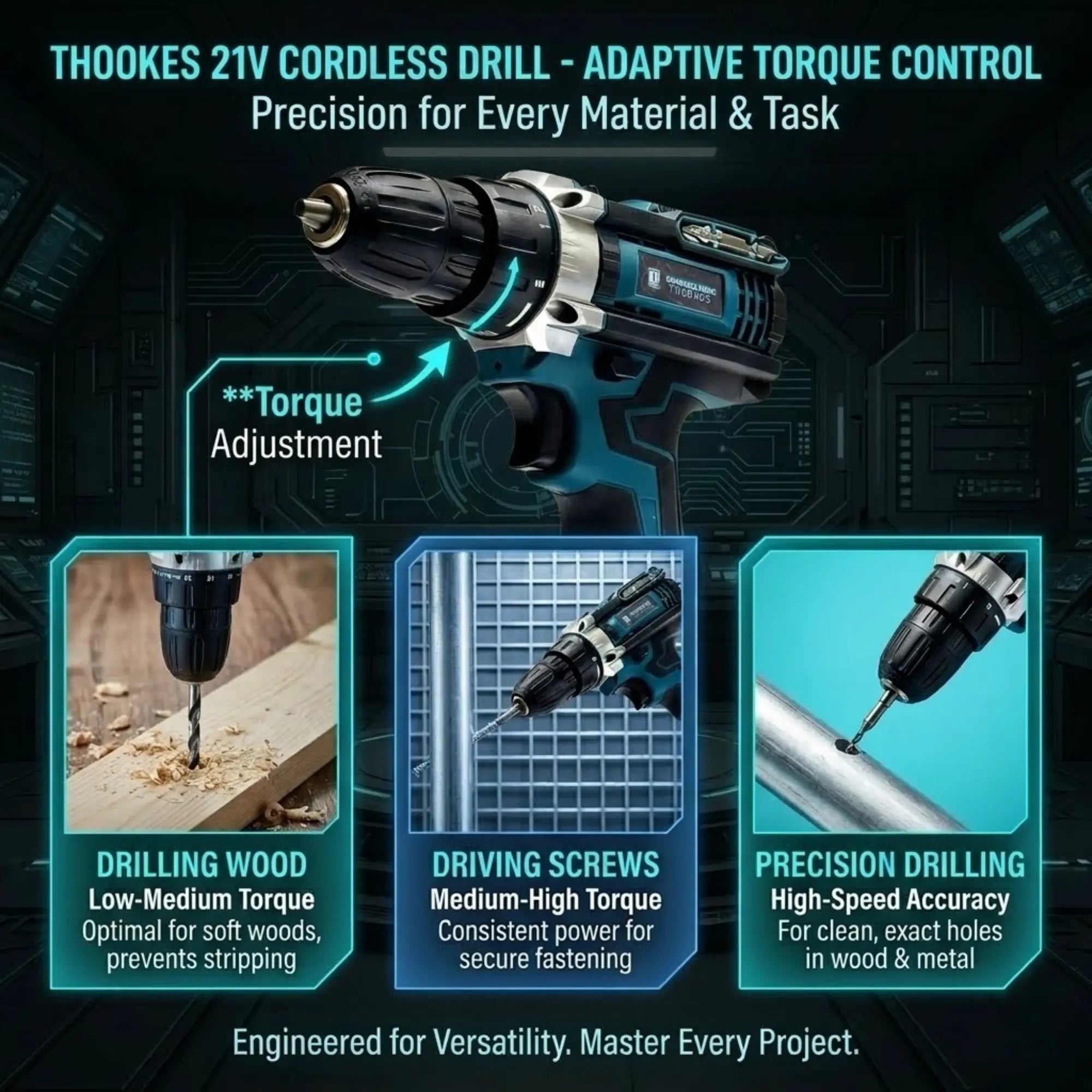 THOR 21v Cordless Drill For Home Use - THCDK53 THOR