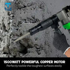THOR 5KG Demolition Hammer THDH37 - 2000W Electric Breaker for Concrete Breaking & Demolition THOR