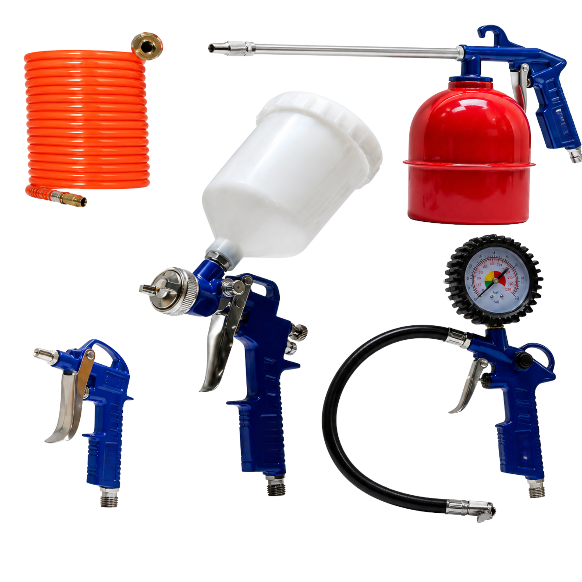 Pneumatic 5 PCS Spray Gun Kit 600CC complete set