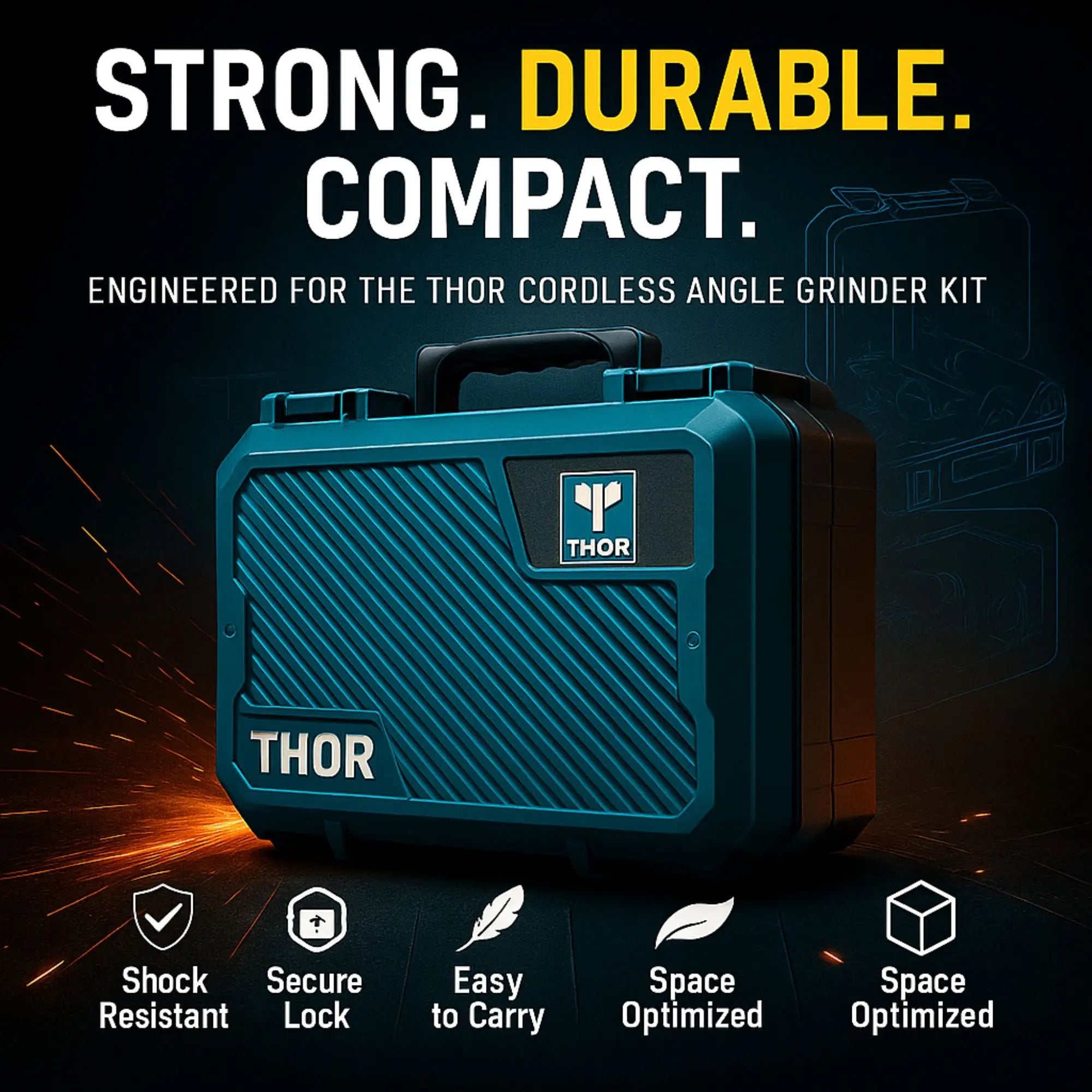 THOR 21V Max Cordless Angle Grinder - THCAG-26 THOR