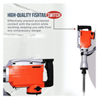 XLNT 1650W Electric Demolition Hammer PH65 - 15KG Heavy Duty Breaker for Concrete