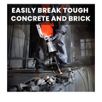 XLNT 1650W Electric Demolition Hammer PH65 - 15KG Heavy Duty Breaker for Concrete