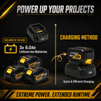 48V power tool combo kit with 3 batteries and fast charger