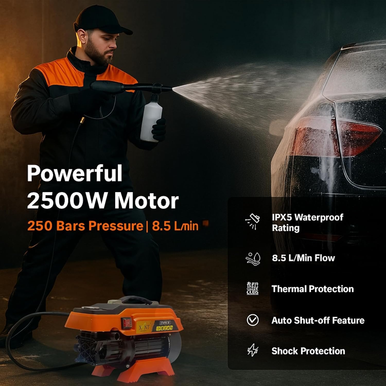 XLNT S5 High Pressure Washer Machine 2500W Motor – XTHPW 30