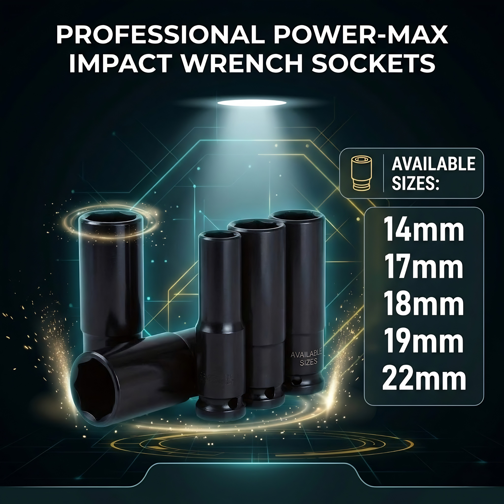 XLNT 48V Cordless Impact Wrench 650Nm Brushless – 4-in-1 Socket Wrench Screwdriver Drill Nut Driver | 1/2" Drive - XTCIWK216