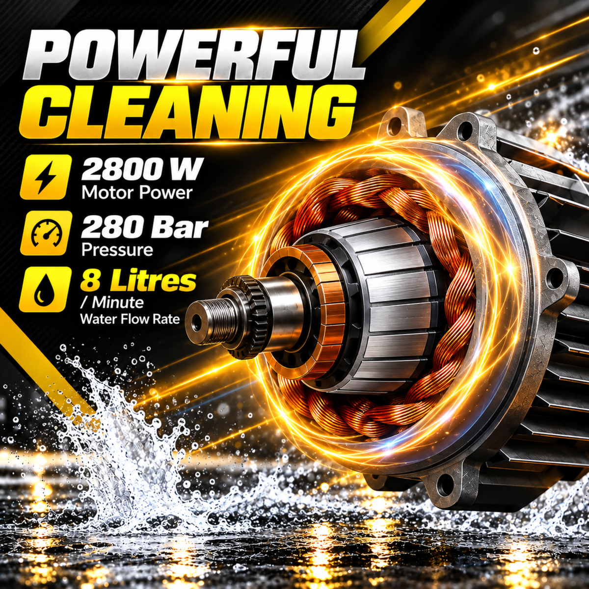 XLNT 280 Bar 2800W High Pressure Car Washer XTHPW19K2