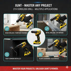XLNT 21VV Cordless Drill Kit – XTCIDK214 XLNT