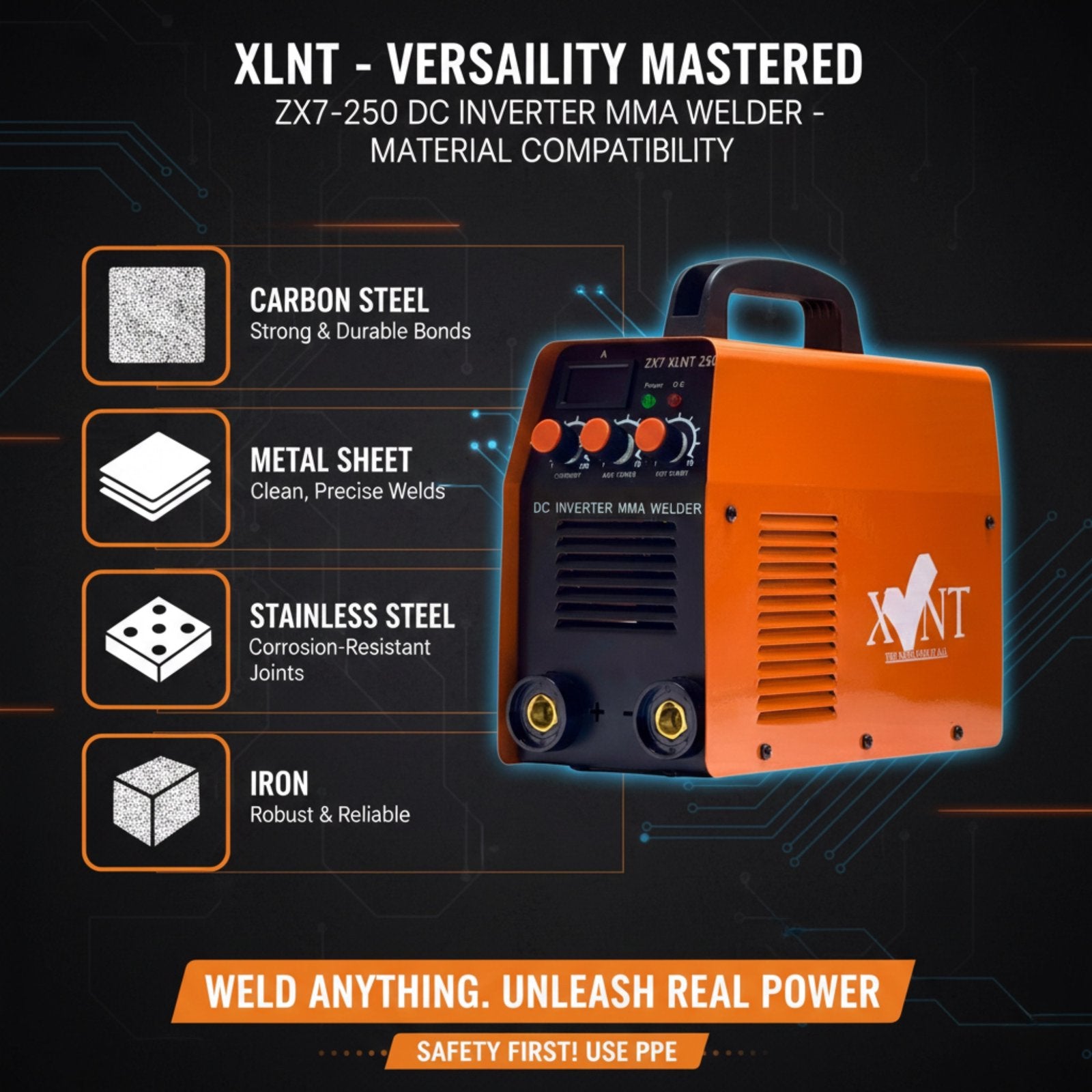 XLNT ZX7 250 Digital Display Inverter Welding Machine – ZX7 250 XLNT