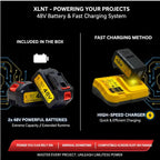 XLNT 2PCS Combo Kit Brushless Drill & Angle Grinder – XTCOM1372