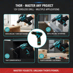 THOR 12V Cordless Drill Kit – THCDK27 THOR