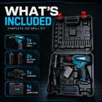 Cordless drill for wood plastic and light metal drilling
