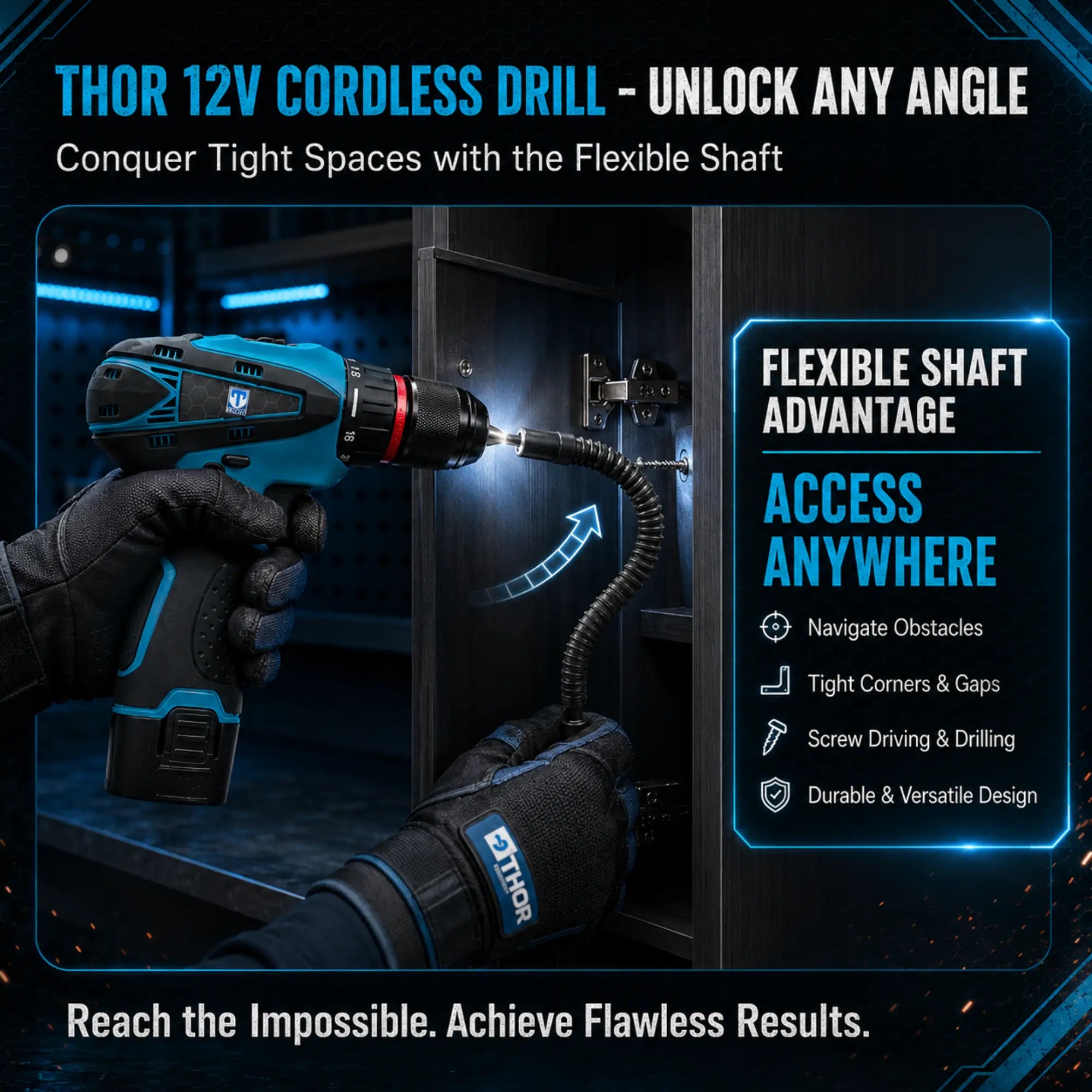 Cordless drill for home repair and DIY use
