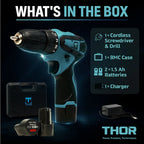 THOR 12V Cordless Drill Driver Kit - THCD 12 THOR